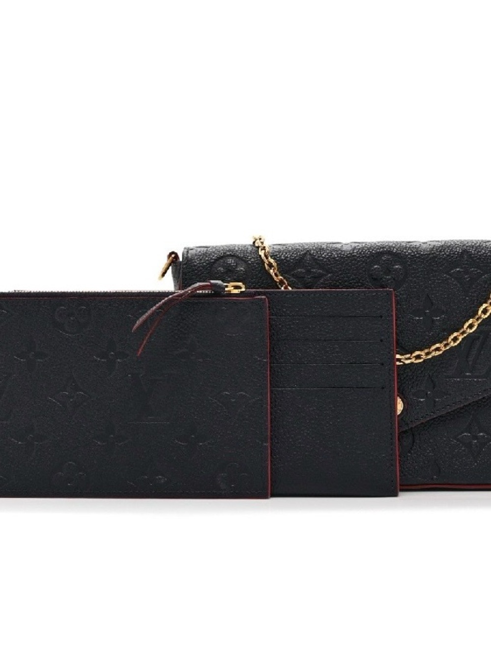 Louis Vuitton Empriente Pochette Felicie Chain Wallet - Navy/Red - Picture 2 of 8
